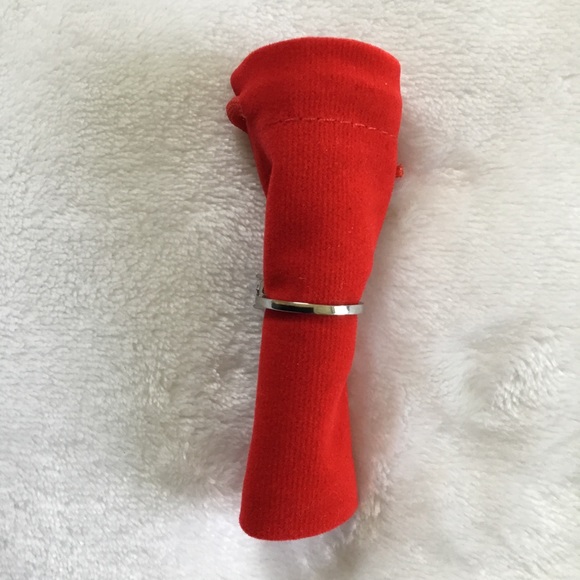 Cubic Zirconia Sterling Silver Heart Ring Size 6 - Picture 3 of 3